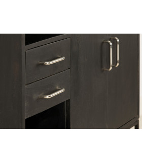 APARADOR LOUSADA  2 PUERTAS 2 CAJONES 2 ESTANTES NEGRO