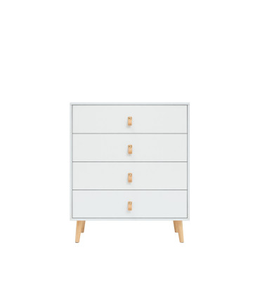 CÓMODA ANZIO BLANCA 4 CAJONES