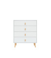 CÓMODA ANZIO BLANCA 4 CAJONES