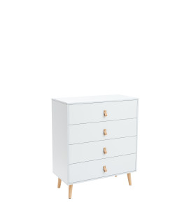 CÓMODA ANZIO BLANCA 4 CAJONES