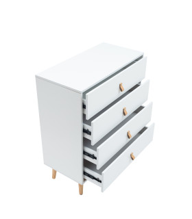 CÓMODA ANZIO BLANCA 4 CAJONES