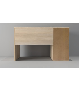 ESCRITORIO 120 CHASIS EN ACACIA Y PUERTAS EN VERDE PASTEL