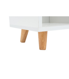 ESTANTERIA ANZIO BLANCA CON PUERTAS TIRADOR PU