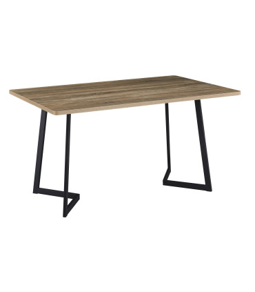 MESA AMBLER PATAS METAL Y TAPA MELAMINA ASERRADA