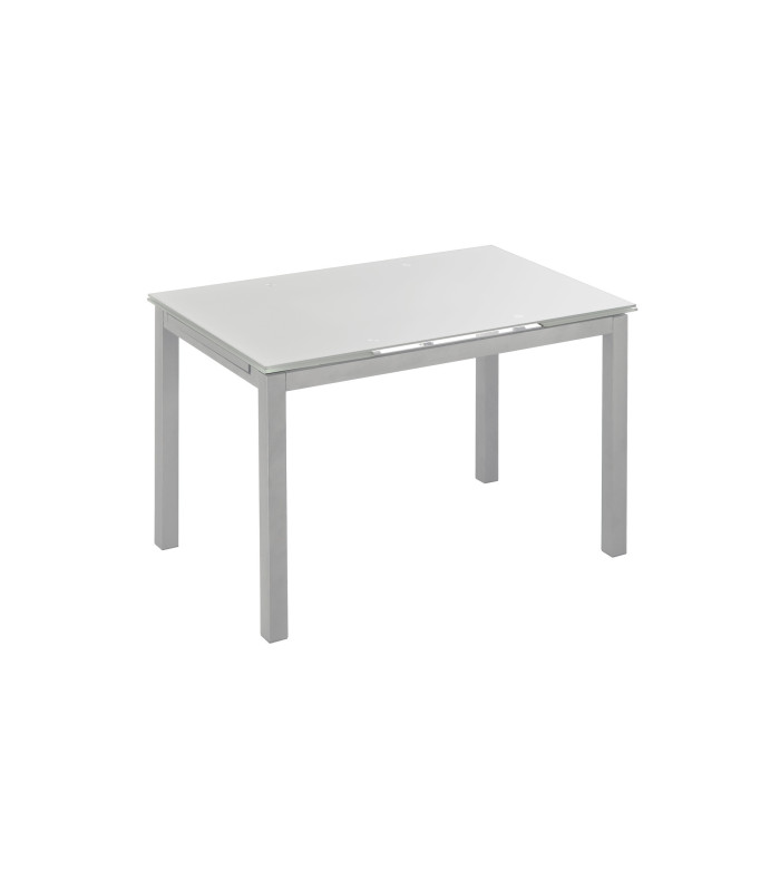 MESA BISBE EXTENSIBLE BLANCA CHASIS GRIS