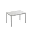 MESA BISBE EXTENSIBLE BLANCA CHASIS GRIS