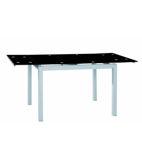 MESA BISBE EXTENSIBLE NEGRA CHASIS GRIS