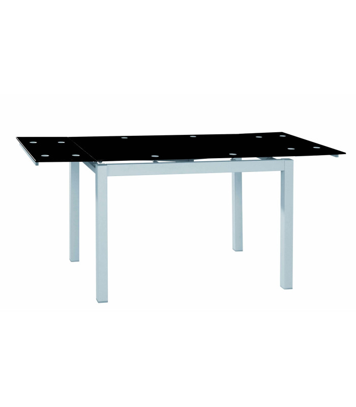 MESA BISBE EXTENSIBLE NEGRA CHASIS GRIS