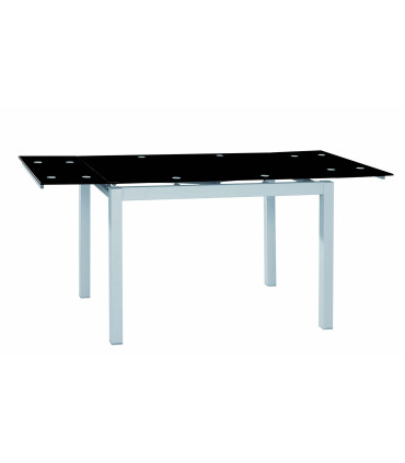 MESA BISBE EXTENSIBLE NEGRA CHASIS GRIS