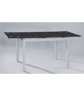 MESA BISBE EXTENSIBLE NEGRA CHASIS GRIS