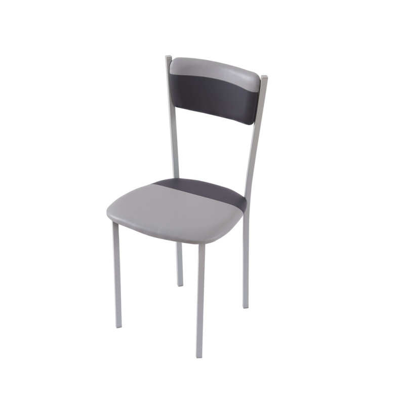 Pack de 4 Sillas Peonia negra y gris