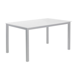 MESA CADELL FIJA 140 GRIS TAPA BLANCA