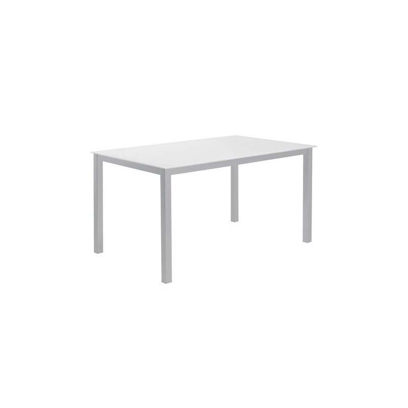 MESA CADELL FIJA 140 GRIS TAPA BLANCA