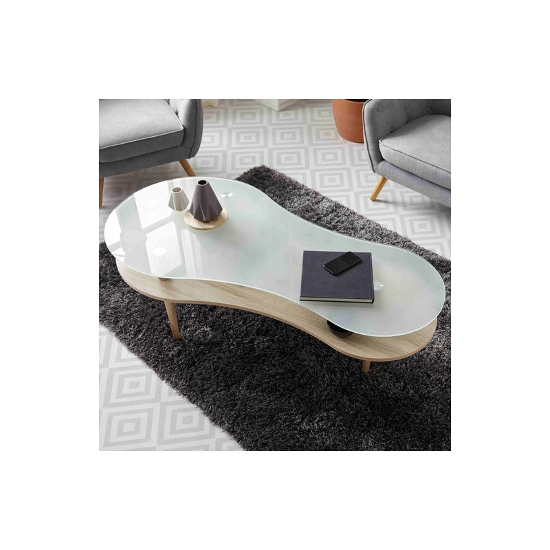 MESA CENTRO PEANUT TAPA GLASEADA