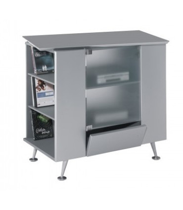 MESA DE TV RETRO PLATA