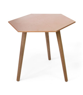 MESA HEXAGONAL GRANDE COLOR COBRE