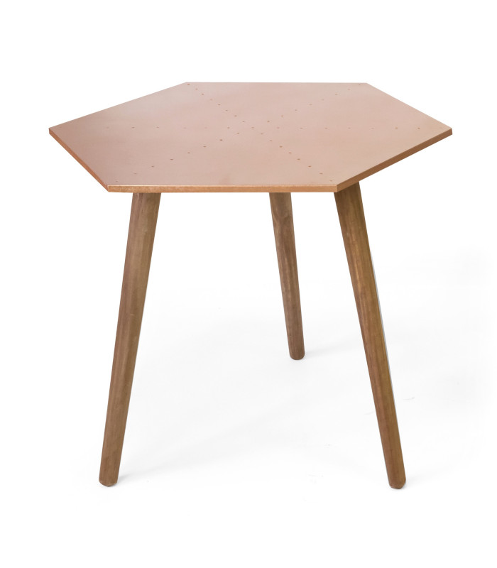 MESA HEXAGONAL GRANDE COLOR COBRE