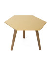 MESA HEXAGONAL PEQUEÑA COLOR ORO
