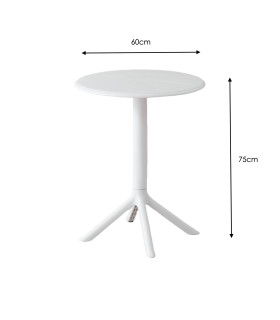 MESA REDONDA PRINCETON BLANCA 60CM