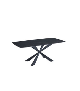 MESA TOKIO 120 EXTENSIBLE CROMADA NEGRA (copia)