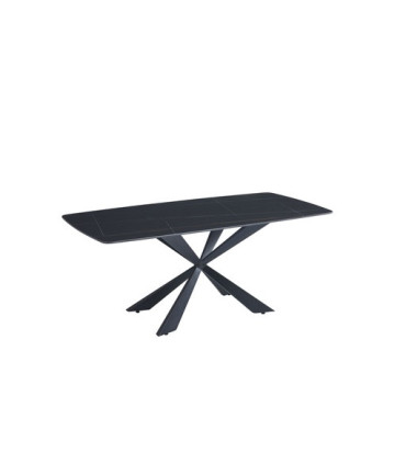 MESA TOKIO 120 EXTENSIBLE CROMADA NEGRA (copia)