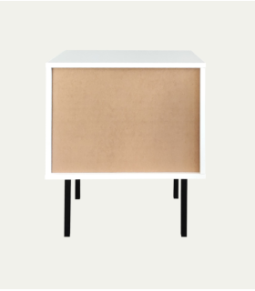 MESITA VITINIA BLANCA PUERTA CRISTAL