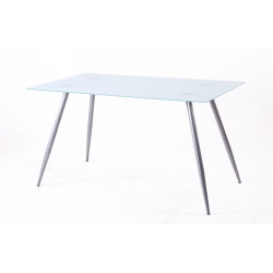 MESA FIJA PIMER PATAS GRIS PLATA