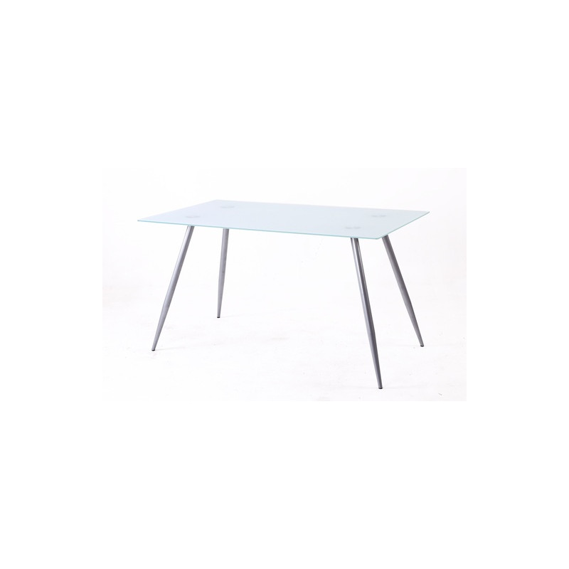 MESA FIJA PIMER PATAS GRIS PLATA